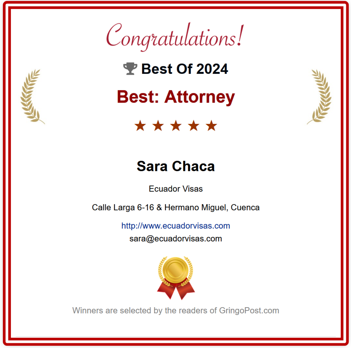 Voted Best Attorney in 2024