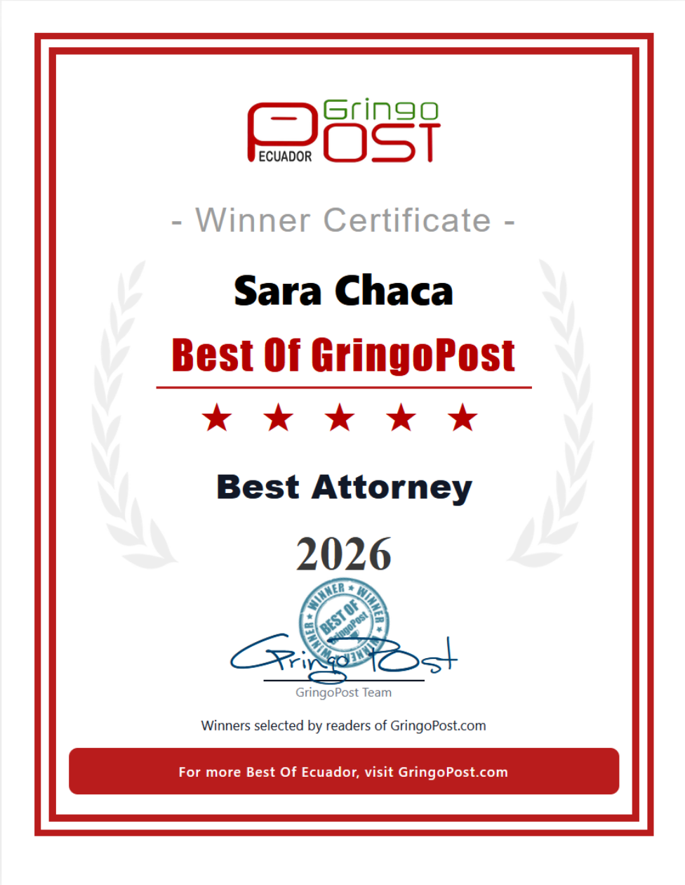 Voted Best Attorney in 2026